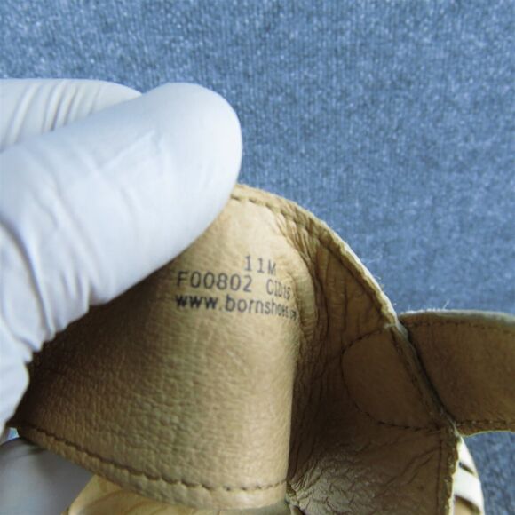 Born Women‎ Ankle Strap Sandal Shoes Size 11 Medium Beige Leather - Picture 7 of 10